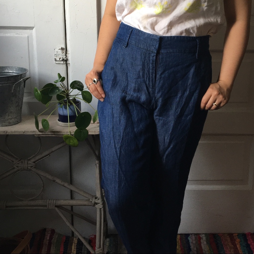 🌼Ann Taylor Lyocell/Linen Chambray Pants